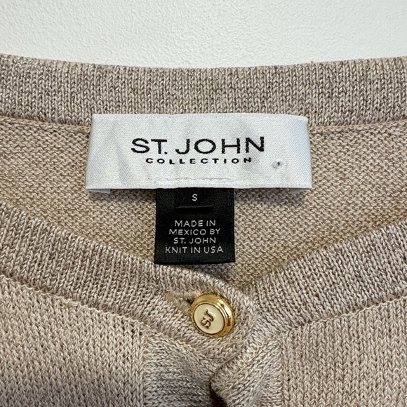 St. John collection cardigan with gold threading , sz : small - Picture 3 of 9